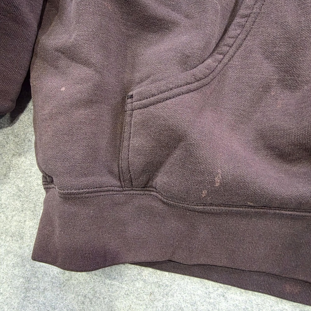 Carhartt Hoodie Mens XL Brown Lined Workwear Sweatshirt Pullover FADED J170 - Picture 12 of 16